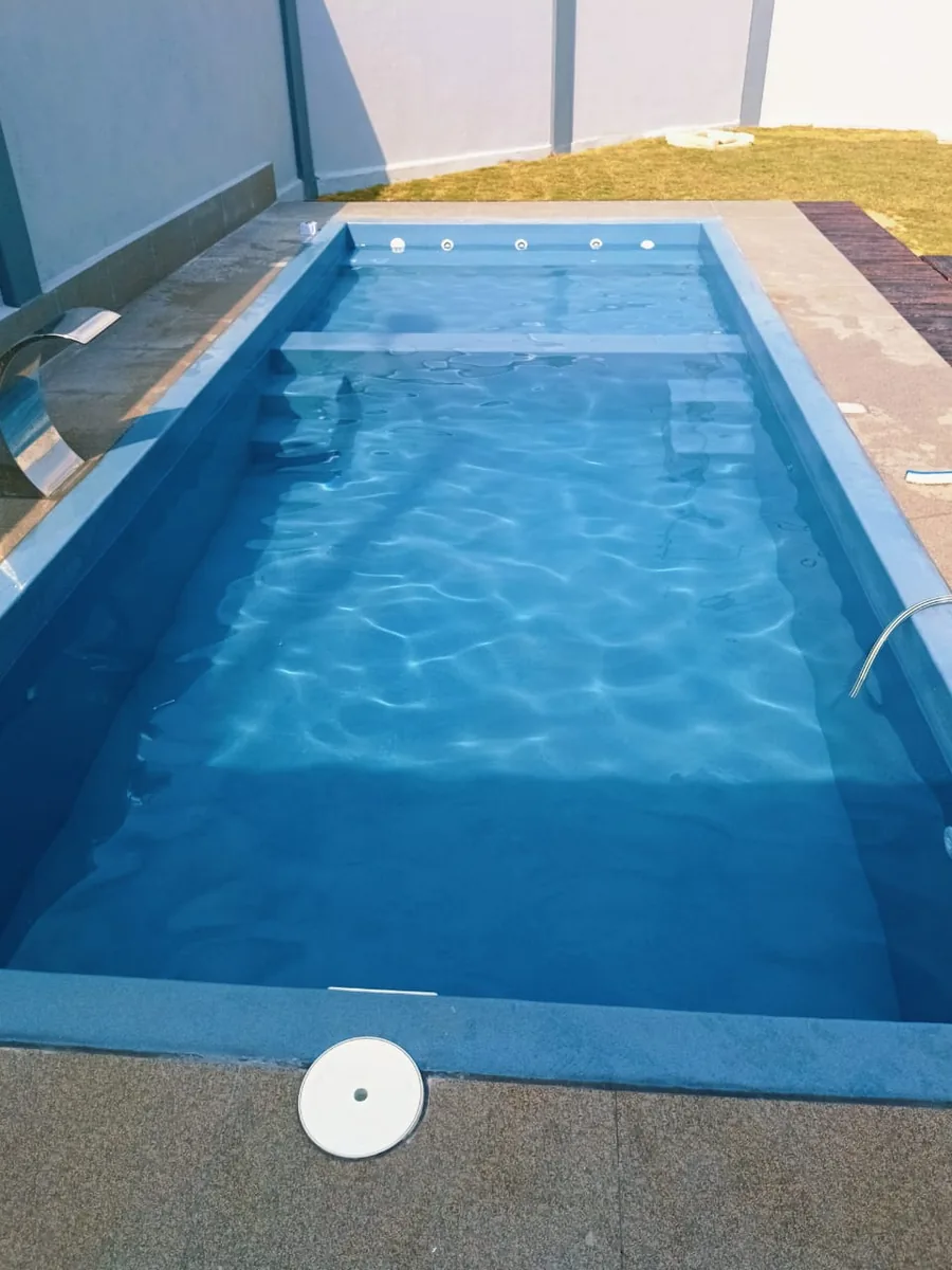 Completed small modern residential pool
